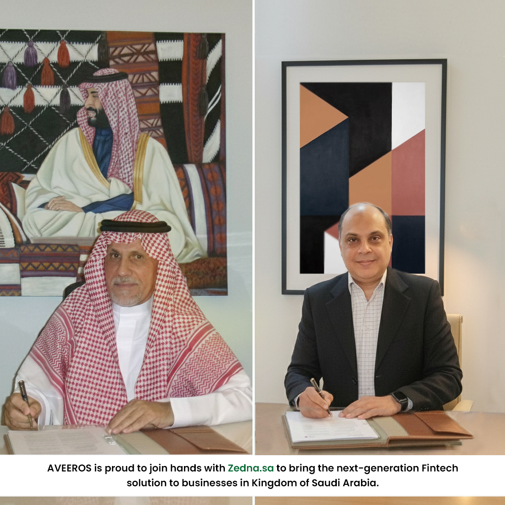 AVEEROS is proud to partner with Zedna.sa to bring next-gen Fintech solutions to businesses in the Kingdom of Saudi Arabia.